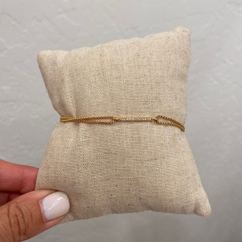 Stella & Dot, Gold with Pave Bracelet